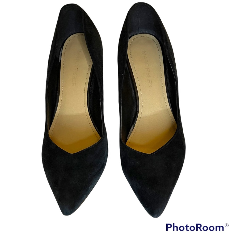 Marc Fisher Caitlin Black Suede Pump